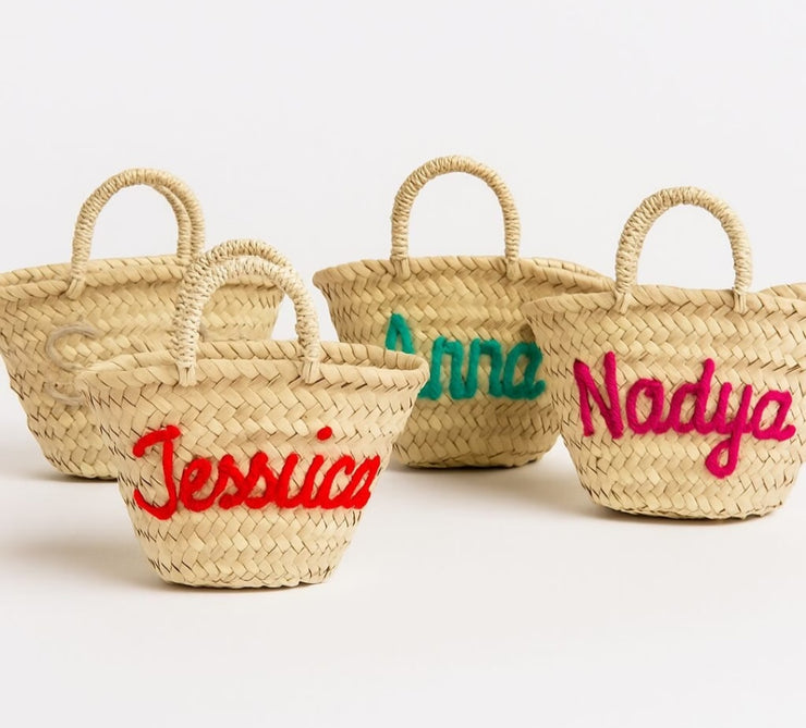 Personalized mini staw bags