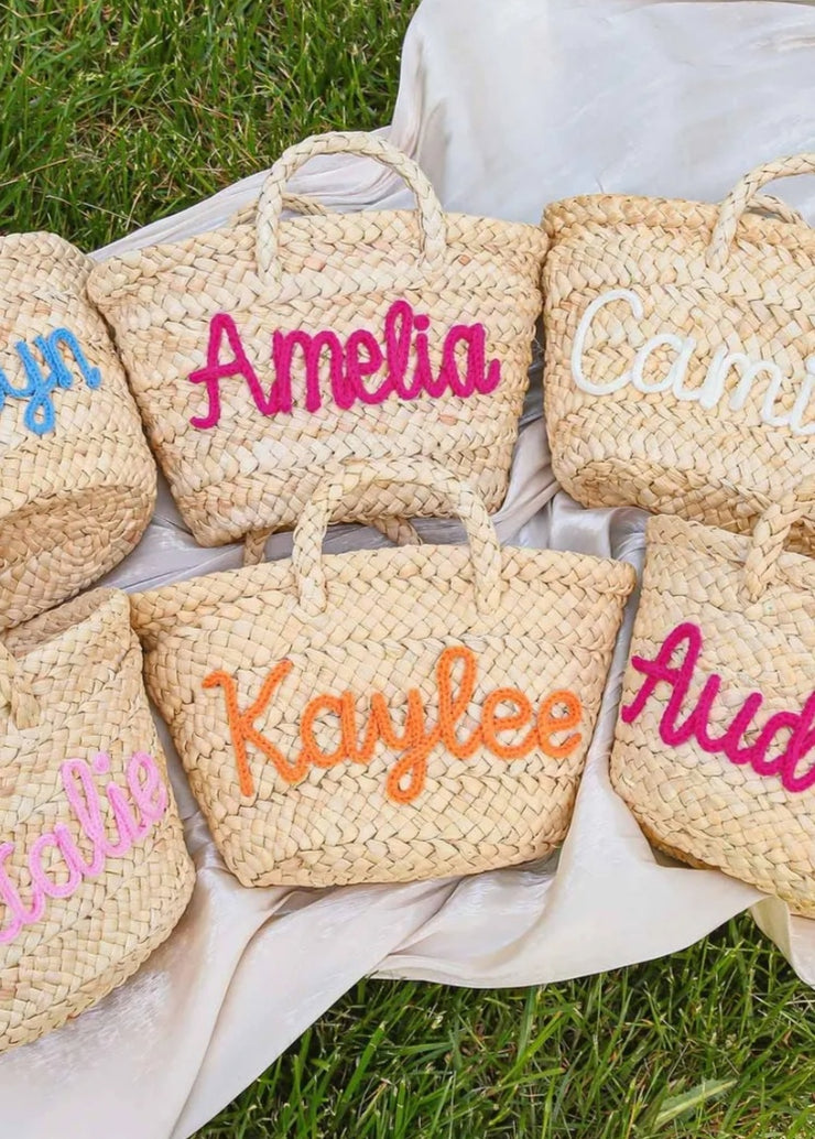 Personalized mini staw bags